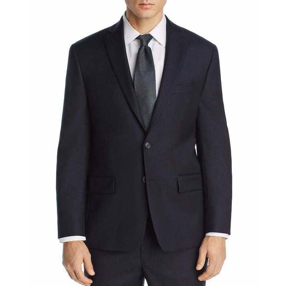 Michael Kors Tonal Pinstripe Classic Fit Suit Jacket 42 R 42R Navy $395